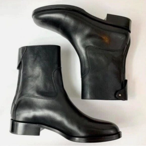 Authentic Chloe MadeinItaly Black Leather Back Zip ClassicAnkle Boot Bootie S39 - Picture 1 of 14